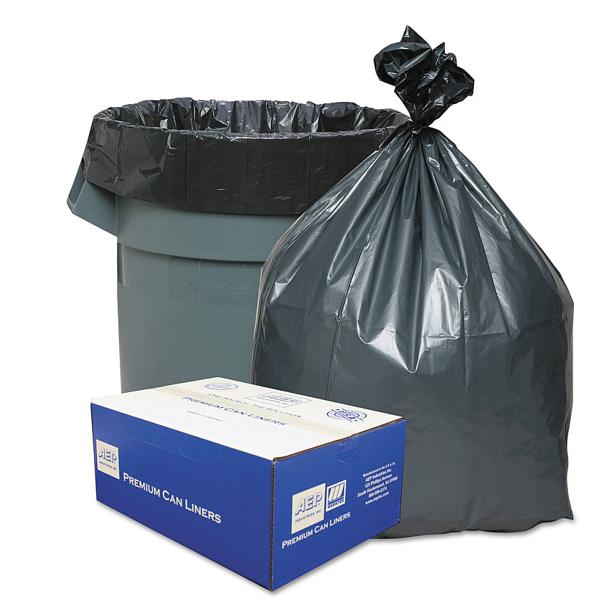 Platinum Plus Can Liners, 30 gal, 1.35 mil, 30" x 36", Gray, 100/Carton (PLA3770)