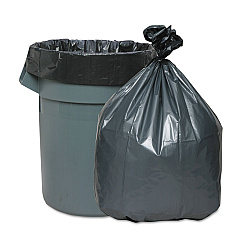 Platinum Plus Can Liners, 60 gal, 1.55 mil, 39" x 56", Gray, 25/Carton (PLA5525)