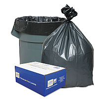 Platinum Plus Can Liners, 33 gal, 1.35 mil, 33" x 40", Gray, 100/Carton (PLA4070)