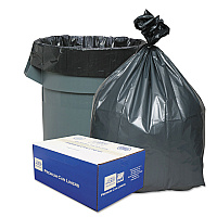 Platinum Plus Can Liners, 56 gal, 1.55 mil, 43" x 48", Gray, 50/Carton (PLA4770)