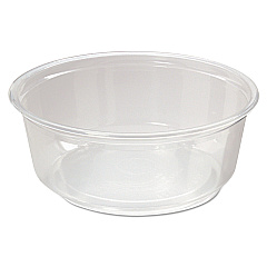 Fabri-Kal Microwavable Deli Containers, 8 oz, 4.6" Diameter x 1.8"h, Clear, 500/Carton (PK8SC)