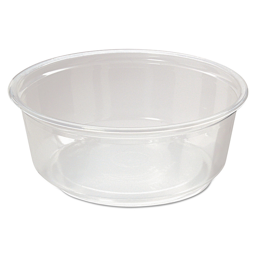 Fabri-Kal Microwavable Deli Containers, 8 oz, 4.6" Diameter x 1.8"h, Clear, 500/Carton (PK8SC)