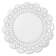 Hoffmaster Cambridge Lace Doilies, Round, 12", White, 1,000/Carton (500239)