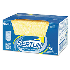 Sertun Color-Changing Rechargeable Sanitizer Towels, 13.5 x 18, Yellow/White/Blue, 150/Carton (9600)