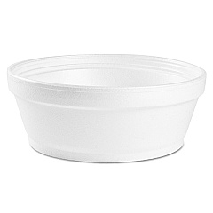 Dart Foam Container, Squat, 8 oz, 4.63" Diameter x 1.13"h, White, 500/Carton (8SJ32)