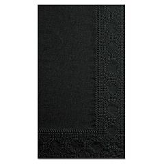 Hoffmaster Dinner Napkins, 2-Ply, 15 x 17, Black, 1000/Carton (180513)