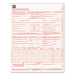 TOPS Centers for Medicare and Medicaid Services Claim Forms, CMS1500/HCFA1500, 8.5 x 11, 1/Page, 250 Forms/Pack (50135RV)