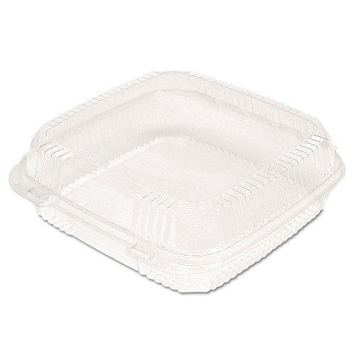 Pactiv Evergreen ClearView SmartLock Hinged Lid Container, 9.22 x 8.88 x 2.91, Clear, 200/Carton (YCI81110)