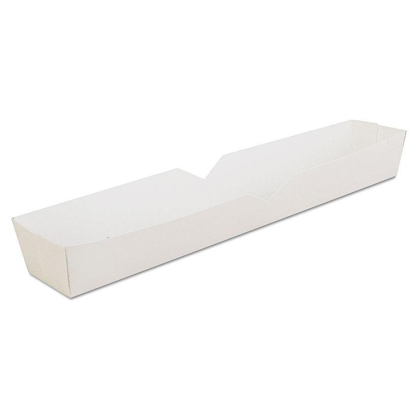 SCT Hot Dog Tray, 10.25 x 1.5 x 1.25, White, 500/Carton (0711)