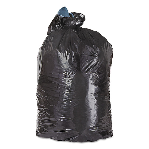 Trinity Plastics Low-Density Can Liners, 45 gal, 23" x 46", Black, 100/Carton (ML4046H)
