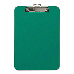 Mobile OPS Unbreakable Recycled Clipboard, 0.25" Clip Capacity, Holds 8.5 x 11 Sheets, Green (61626)