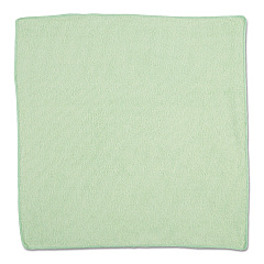 Rubbermaid Commercial Microfiber Cleaning Cloths, 16 x 16, Green, 24/Pack (1820582)
