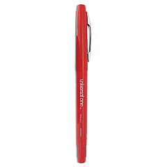 Universal Porous Point Pen, Stick, Medium 0.7 mm, Red Ink, Red Barrel, Dozen (UNV50503)