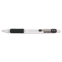Zebra Z-Grip Mechanical Pencil, 0.7 mm, HB (#2.5), Black Lead, Clear/Black Grip Barrel, 24/Pack (15241)