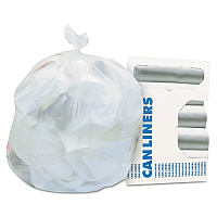 Heritage High-Density Waste Can Liners, 33 gal, 16 microns, 33" x 40", Natural, 250/Carton (Z6640VNR01)
