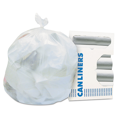 Heritage High-Density Waste Can Liners, 33 gal, 16 microns, 33" x 40", Natural, 250/Carton (Z6640VNR01)