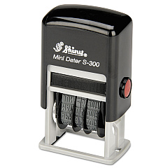 AbilityOne 7520013523018 SKILCRAFT Self Inking Line Dater, Red