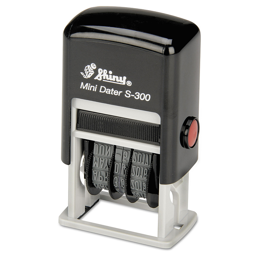 AbilityOne 7520013523018 SKILCRAFT Self Inking Line Dater, Red