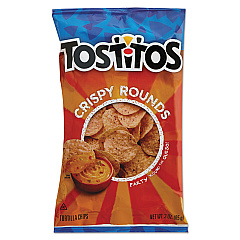 Tostitos Tortilla Chips Crispy Rounds, 3 oz Bag, 28/Carton (20871)