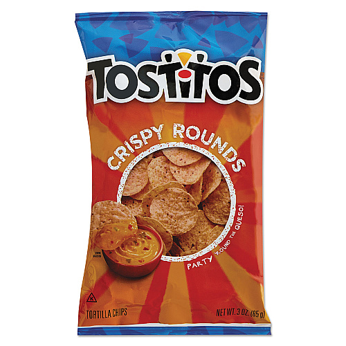 Tostitos Tortilla Chips Crispy Rounds, 3 oz Bag, 28/Carton (20871)