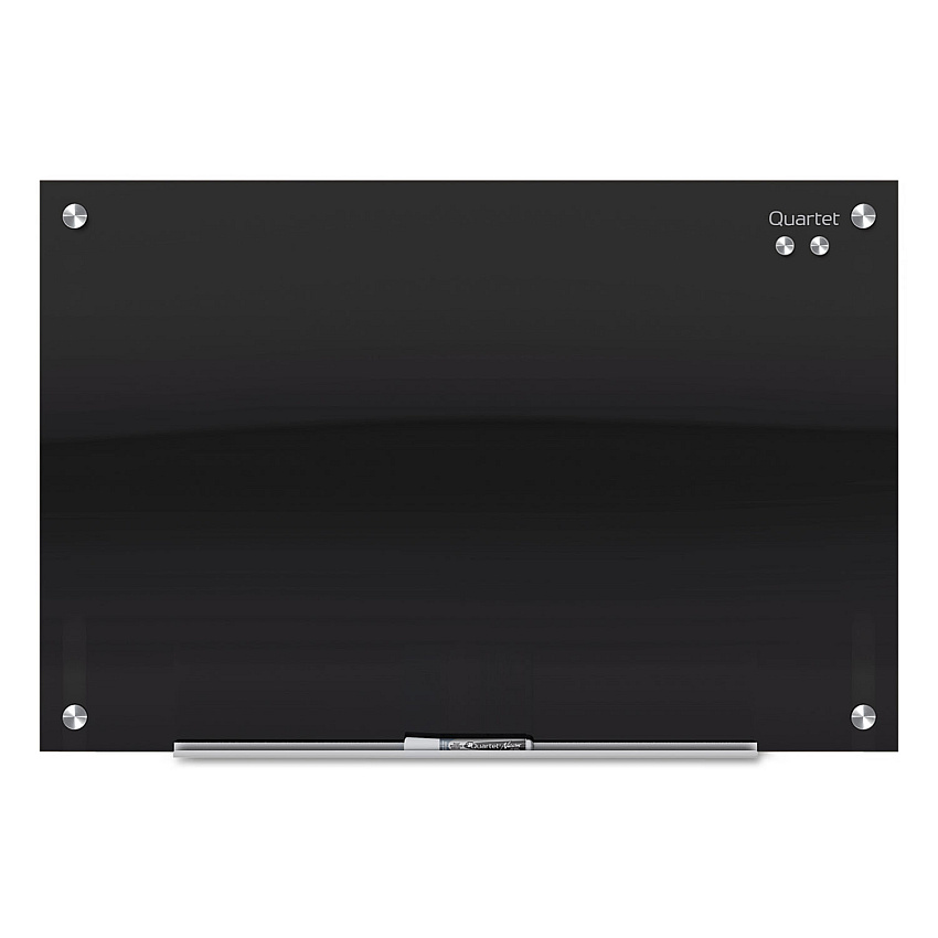 Quartet Infinity Black Glass Magnetic Marker Board, 72 x 48 (G7248B)
