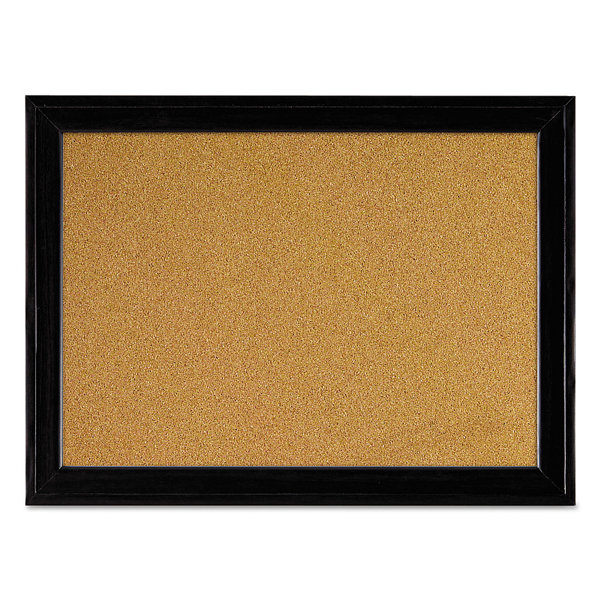 Quartet Cork Bulletin Board with Black Frame, 17 x 11 (79279)