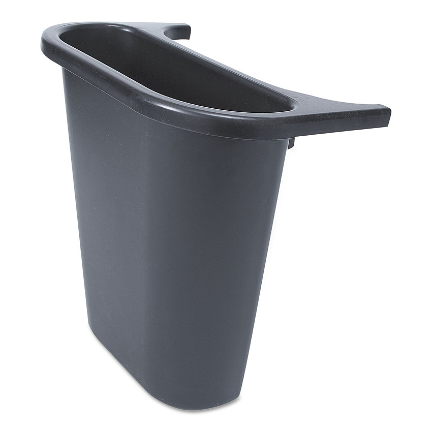 Rubbermaid Commercial Saddle Basket Recycling Bin, Rectangular, Black (295073BLA)