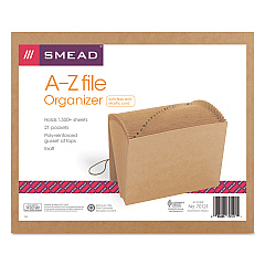 Smead Indexed Expanding Kraft Files, 21 Sections, Elastic Cord Closure, 1/21-Cut Tabs, Letter Size, Kraft (70121)