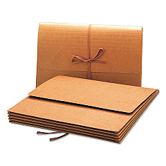 Smead Redrope Expanding Wallets, 3.5" Expansion, 1 Section, Cloth Tie Closure, Legal Size (9.5" x 14.75"), Redrope (71055)