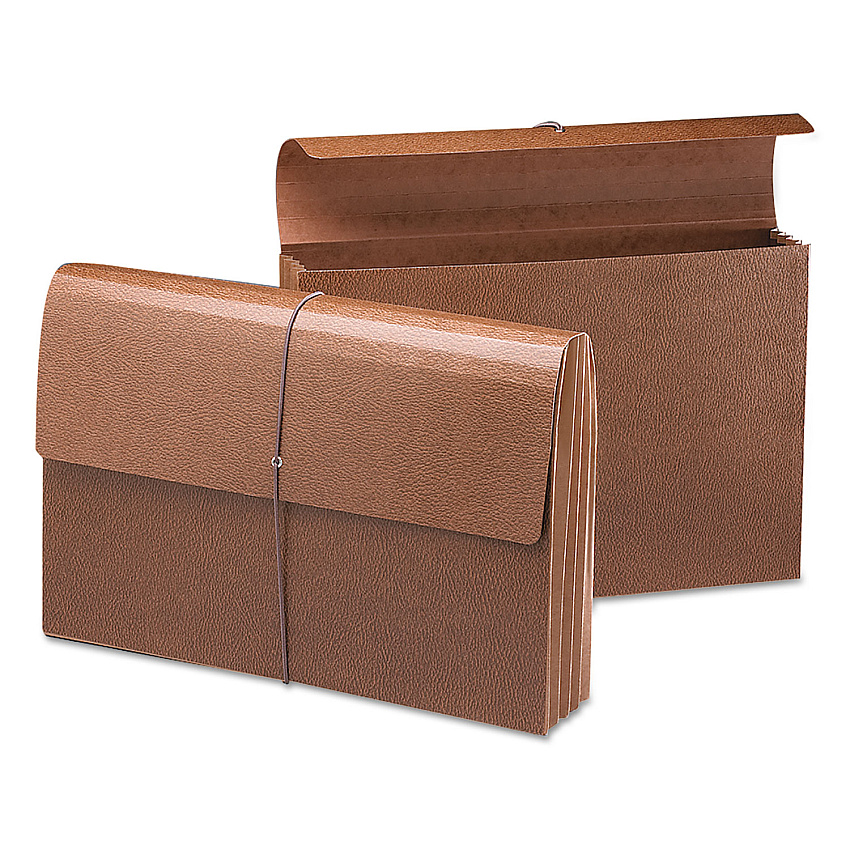 Smead Classic Expanding Wallets, 3.5" Expansion, 1 Section, Elastic Cord Closure, Legal Size, Redrope (71356)