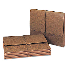 Smead Classic Expanding Wallets with Tear-Resistant Gusset and Elastic Cord, 3.5" Expansion, 1 Section, Letter Size, Redrope, 50/BX (71453BX)