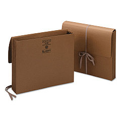Smead Redrope Expanding Wallets, 3.5" Expansion, 1 Section, Cloth Tie Closure, Letter Size, Redrope, 10/Box (71053)