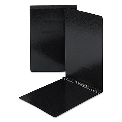 Smead Prong Fastener Premium Pressboard Report Cover, Two-Piece Prong Fastener, 3" Capacity, 8.5 x 14, Black/Black (81132)