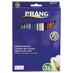 Prang Colored Pencil Sets, 3.3 mm, 2B (#1), Assorted Lead/Barrel Colors, 36/Pack (22360)