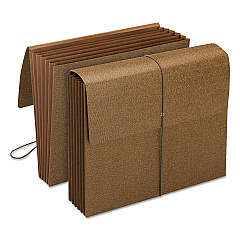 Smead Classic 5.25" Expansion Partition Wallet with Tyvek Gusset Top and Elastic Cord, 6 Sections, Letter Size, Redrope, 10/Box (72473)