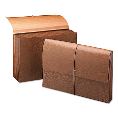 Smead Classic Expanding Partition Wallet with Tyvek-Lined Gusset and Elastic Cord, 5.25" Expansion, 6 Section, Legal Size, Redrope (72375)