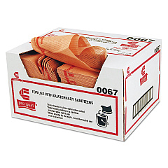 Chix Pro-Quat Food Service Towels, Medium Duty, 13 x 21, Red, 150/Carton (0067)