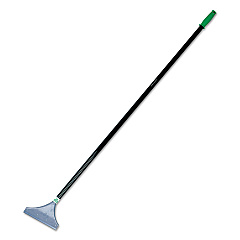 Unger Heavy-Duty Floor Scraper, 8" Blade, 5 ft Handle, Zinc Alloy Head (HDSS)