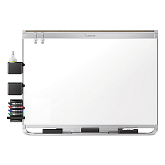 Quartet Prestige 2 DuraMax Magnetic Porcelain Whiteboard, 96 x 48, Silver Frame (P558AP2)