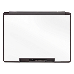 Motion Portable Dry Erase Marker Board, 24 X 18, White Surface, Black Plastic Frame