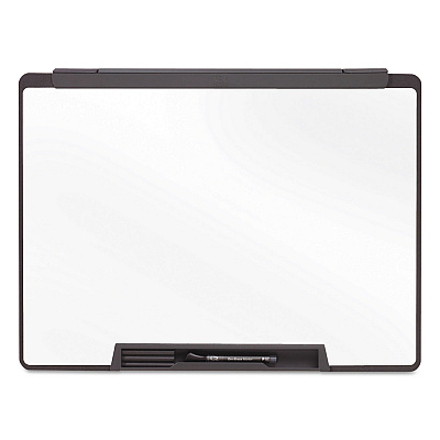 Motion Portable Dry Erase Marker Board, 24 X 18, White Surface, Black Plastic Frame
