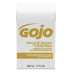 GOJO Gold and Klean Lotion Soap Bag-in-Box Dispenser Refill, Floral Balsam, 800 mL (912712EA)