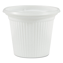 Plastifar Plastic Condiment Cups, 0.75 oz, Translucent, 250/Sleeve, 20 Sleeves/Carton (11014)
