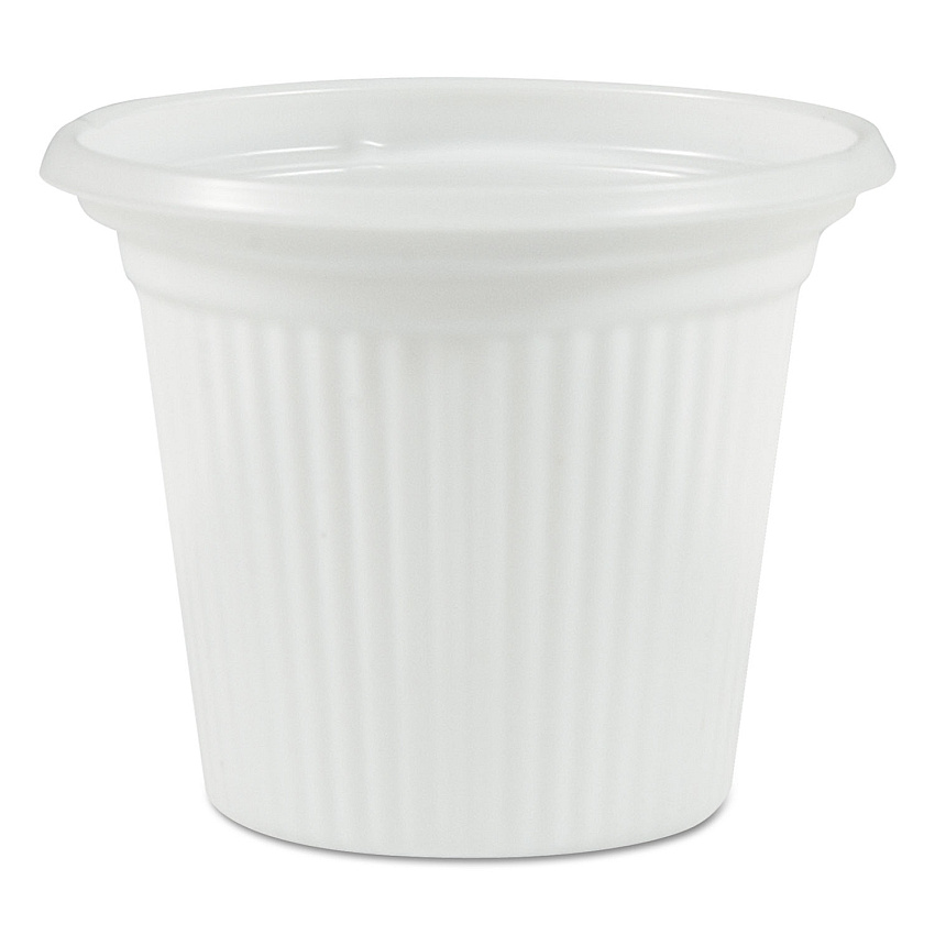 Plastifar Plastic Condiment Cups, 0.75 oz, Translucent, 250/Sleeve, 20 Sleeves/Carton (11014)