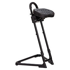 Alera SS Series Sit/Stand Adjustable Stool, Supports Up to 300 lb, Black (ALESS600)