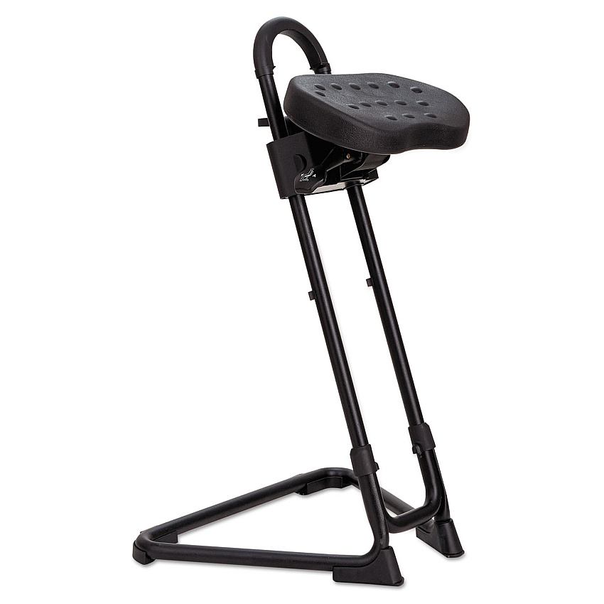 Alera SS Series Sit/Stand Adjustable Stool, Supports Up to 300 lb, Black (ALESS600)
