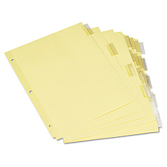 Universal Insertable Tab Index, 5-Tab, 11 x 8.5, Buff, 6 Sets (UNV21871)