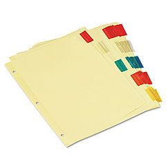Universal Insertable Tab Index, 5-Tab, 11 x 8.5, Buff, 6 Sets (UNV21870)
