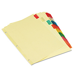 Universal Insertable Tab Index, 8-Tab, 11 x 8.5, Buff, 6 Sets (UNV21872)