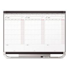 Quartet Prestige 2 Total Erase 3-Month Calendar Board, 36 x 24, White, Graphite Frame (CMP32P2)
